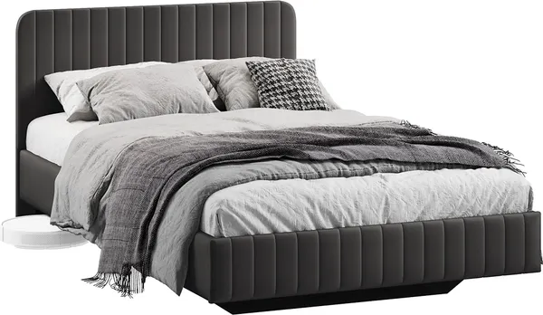 Изображение товара Полуторная кровать ТриЯ Шелли 1200 Тип 1  (велюр Confetti Stone)