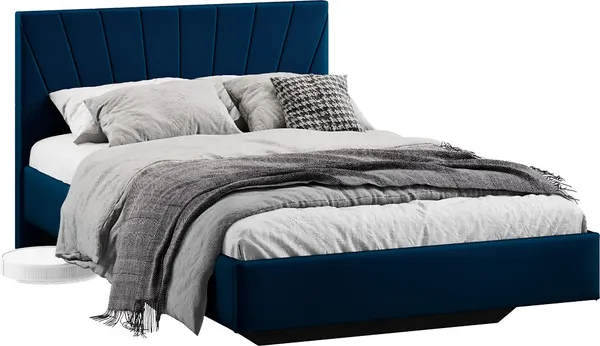 Изображение товара Полуторная кровать ТриЯ Эвори 1200 Тип 1 (велюр Confetti Blue)