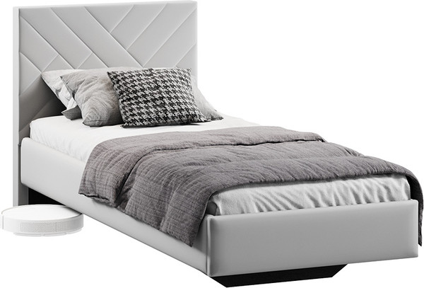 Изображение товара Односпальная кровать ТриЯ Кевия 800 Тип 1 (велюр Confetti Silver)