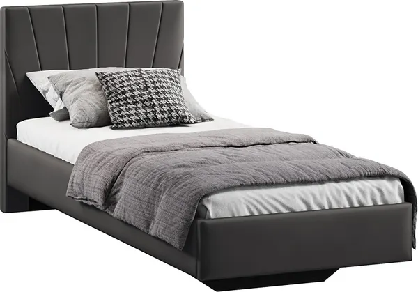 Изображение товара Односпальная кровать ТриЯ Эвори 800 Тип 1  (велюр Confetti Stone)