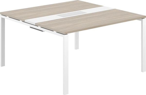 Изображение товара Комплект письменных столов Norden 140x143.8x75 / SG.282.OD.63.WH.WH (белый/дуб темный)
