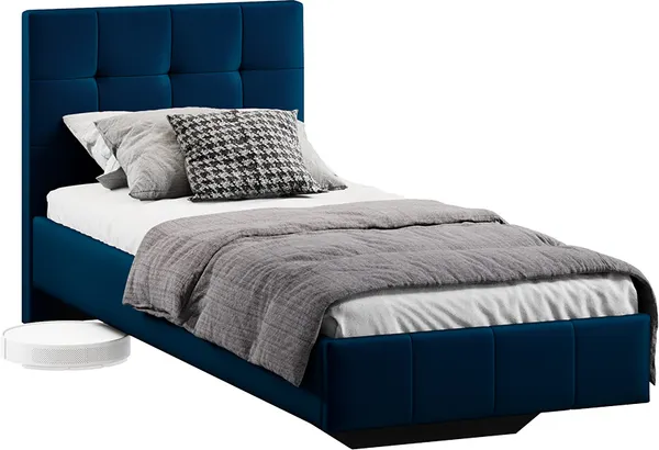 Изображение товара Односпальная кровать ТриЯ Эмма 800 Тип 1  (велюр Confetti Blue)