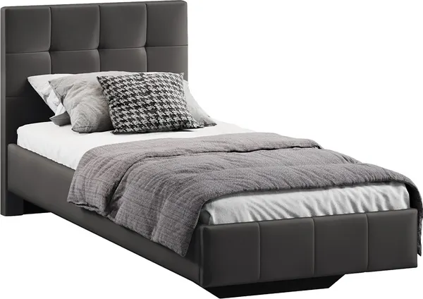 Изображение товара Односпальная кровать ТриЯ Эмма 800 Тип 1  (велюр Confetti Stone)