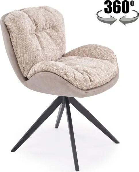 Изображение товара Стул Halmar K599 поворотный (бежевый/черный)