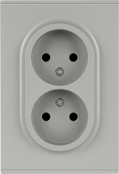 Розетка ЭРА Arktik 16-2107-03 2X2P 16А-250В / Б0071683 (алюминий) — фото 3
