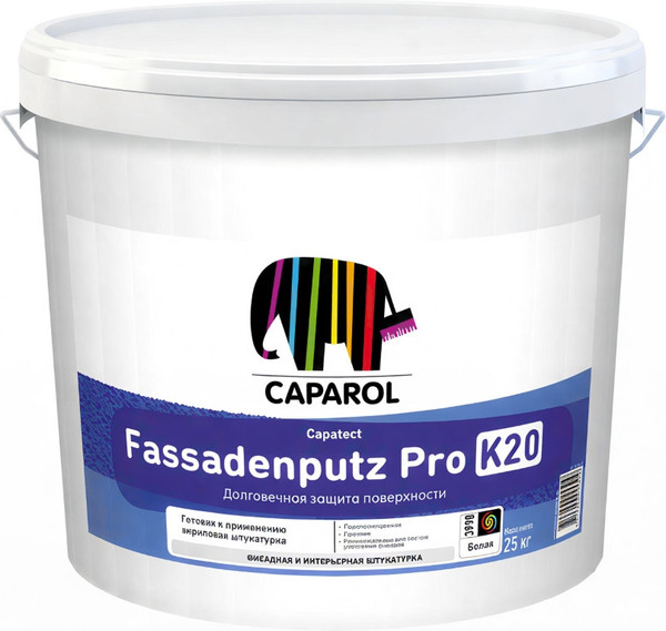 Штукатурка готовая декоративная Caparol Capatect Fassadenputz Pro K20 База1 (25кг) — фото 5
