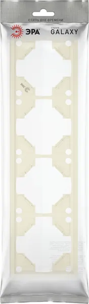 Рамка для выключателей и розеток ЭРА Galaxy 15-5004-02 / Б0070865 (слоновая кость) — фото 6