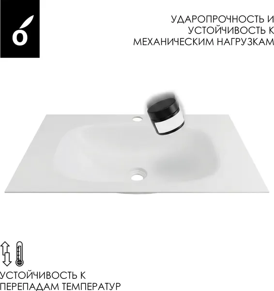 Изображение товара Умывальник Oliveeka Flow F90WF (белый)