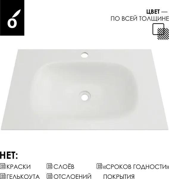 Изображение товара Умывальник Oliveeka Flow F90WF (белый)