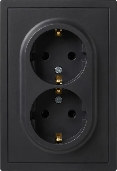 Розетка ЭРА Galaxy 15-2105-05 2X2P+E Schuko IP20 16А-250В / Б0070705 (антрацит) — фото 3