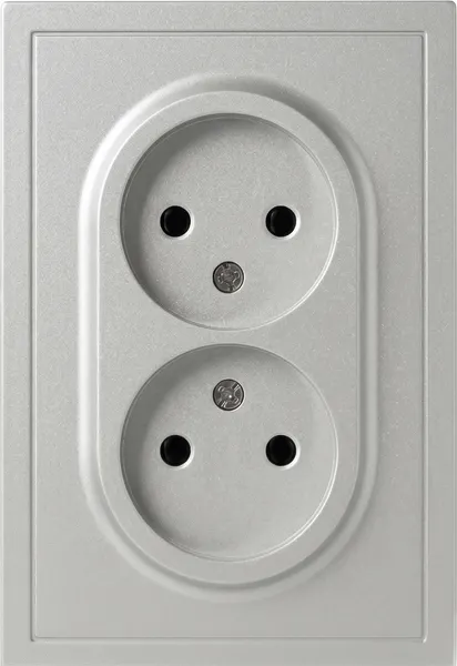 Розетка ЭРА Galaxy 15-2107-03 2X2P 16А-250В IP20 / Б0071699 (алюминий) — фото 3
