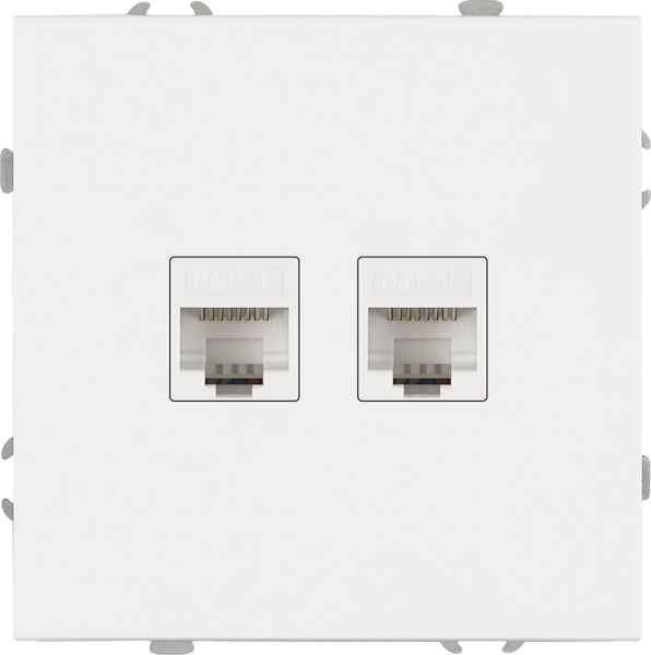 Изображение товара Розетка ЭРА Galaxy 15-3108-01 2XRJ45 IP20 / Б0070756 (белый)