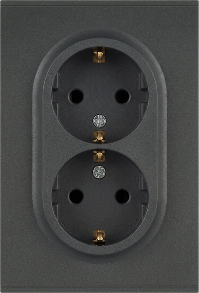 Розетка ЭРА Arktik 16-2105-06 2X2P+E Schuko 16А-250В / Б0070459 (графит) — фото 3