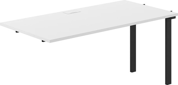 Стол модульный Norden 160х80х75 / PR.269.WH.P59.BL (черный/белый) — фото 3