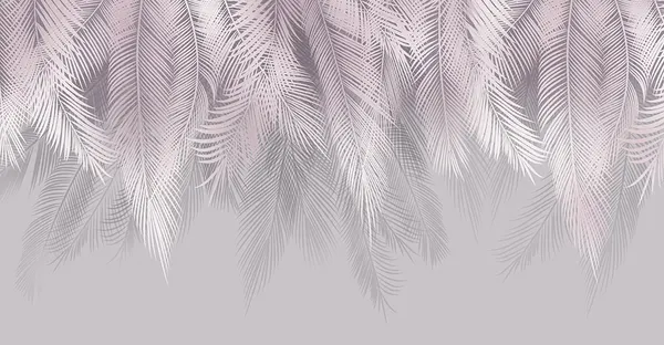 Фотообои листовые Mio Tesoro Пальмовые листья с оттенком пудра/серый (500x260) — фото 5