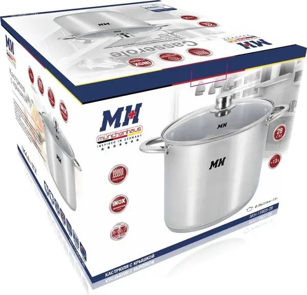 Изображение товара Кастрюля Munchenhaus MH-15825-28 (13л)