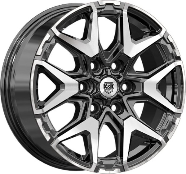 Литой диск K&K Гангут 18x7.5" 6x139.7мм DIA 67.1мм ET 41мм Алмаз черный — фото 3