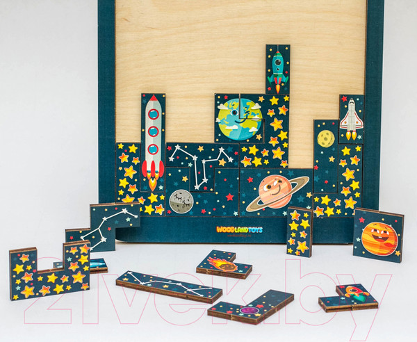Изображение товара Развивающая игрушка WoodLand Toys Тетрис большой. Космос / 065113