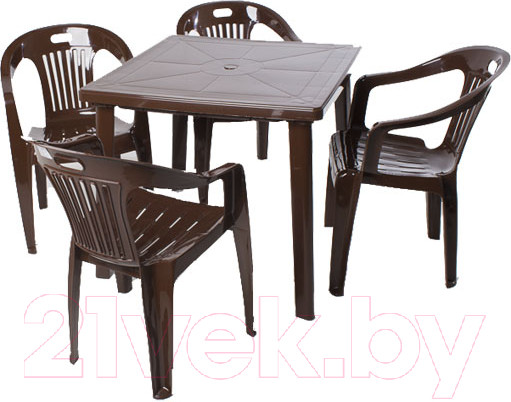 Изображение товара Стул пластиковый Стандарт Пластик Групп Комфорт-1 (шоколад)