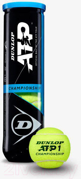 Изображение товара Набор теннисных мячей DUNLOP ATP Championship / 622DN601333 (4шт)