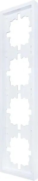 Изображение товара Рамка для выключателей и розеток Lezard 704-1400-149 (белая искра матовая)