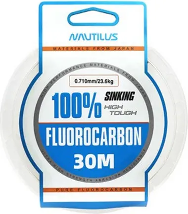 Леска флюорокарбоновая NAUTILUS Fluorocarbon 100% 0.710мм 23.6кг 30м New / 06-42317273 (прозрачный) — фото 3