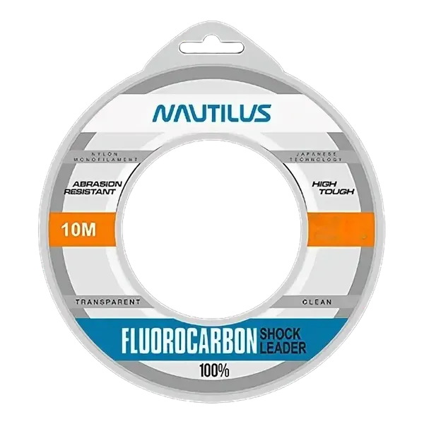 Леска флюорокарбоновая NAUTILUS Fluorocarbon Shock Leader 100% 0.181мм 2.2кг 10м New 06-42317279 (прозрачный) — фото 6