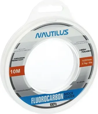 Леска флюорокарбоновая NAUTILUS Fluorocarbon Shock Leader 100% 0.231мм 3.7кг 10м New 06-42317281 (прозрачный) — фото 5