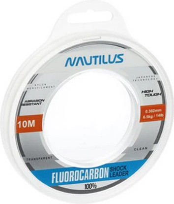 Леска флюорокарбоновая NAUTILUS Fluorocarbon Shock Leader 100% 0.302мм 6.5кг 10м New 06-42317284 (прозрачный) — фото 5