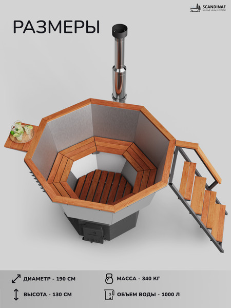 Изображение товара Купель SCANDINAF Comfort 190 Eco (аэромассаж)