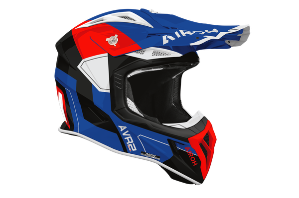 Мотошлем Airoh Aviator Ace 2 Shield AV22S18-L (L, синий/красный глянец) — фото 6