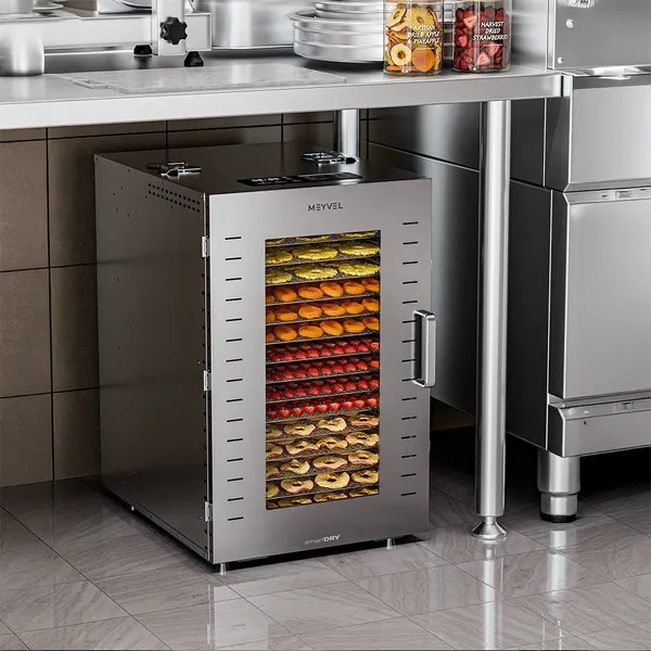 Изображение товара Сушильный шкаф для овощей и фруктов Meyvel MDH16-1S (Inox)