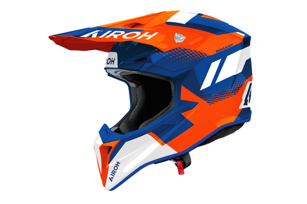 Мотошлем Airoh WRAAAP Vision WRAV32-XS (XS, оранжевый/синий глянец) — фото 5