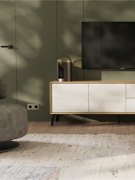 Изображение товара Тумба Metaldesign Проксима MD 7157.15.41 (дуб честерфилд/рифленое-белый)