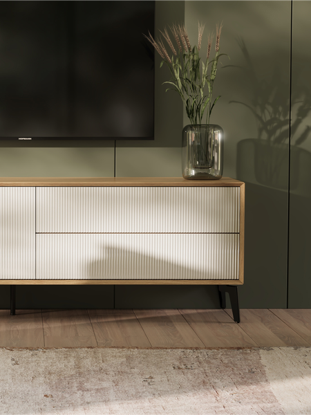 Изображение товара Тумба Metaldesign Проксима MD 7157.15.41 (дуб честерфилд/рифленое-белый)