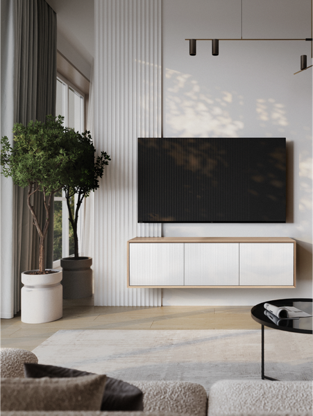 Изображение товара Тумба Metaldesign Проксима MD 7150.15.41 (дуб честерфилд/рифленое-белый)