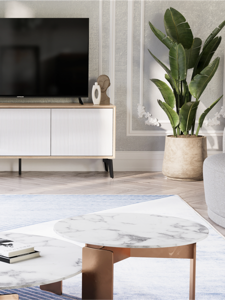 Изображение товара Тумба Metaldesign Проксима MD 7151.15.41 (дуб честерфилд/рифленое-белый)