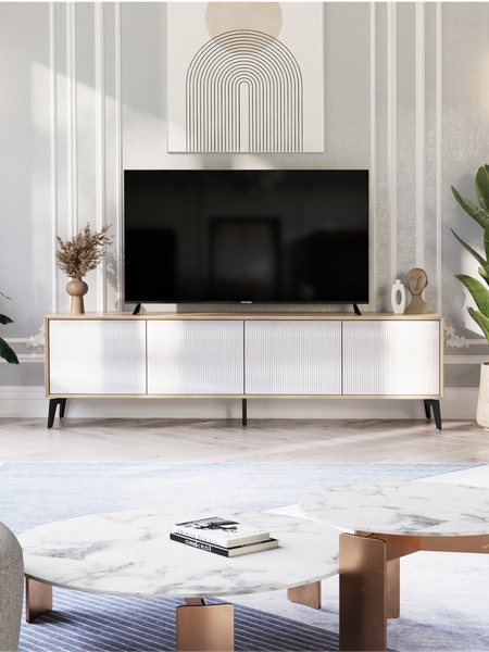Изображение товара Тумба Metaldesign Проксима MD 7152.15.41 (дуб честерфилд/рифленое-белый)