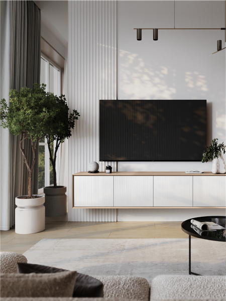 Изображение товара Тумба Metaldesign Проксима MD 7153.15.41 (дуб честерфилд/рифленое-белый)