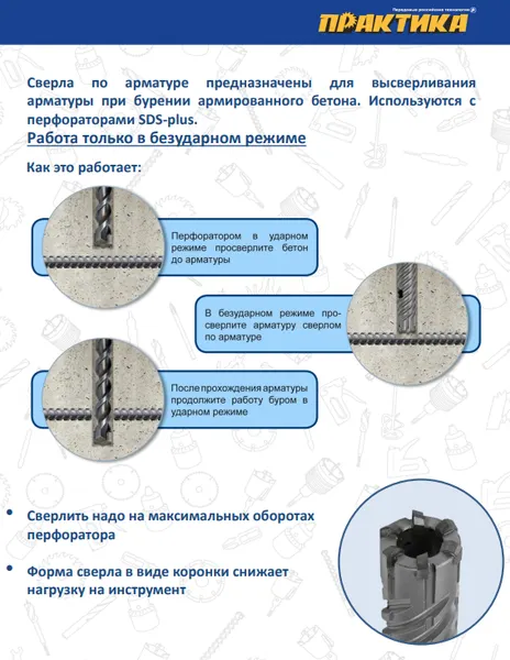 Изображение товара Бур ПРАКТИКА Эксперт / 925-167