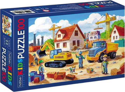 Изображение товара Пазл Hatber Премиум Kids На стройке / 100ПЗ5_34994 (100эл)