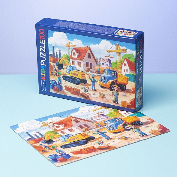Изображение товара Пазл Hatber Премиум Kids На стройке / 100ПЗ5_34994 (100эл)
