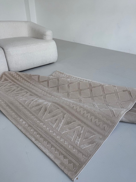 Изображение товара Коврик LAXMI Comfort 847 прямоугольник (0.8x1.5, Beige/Beige)