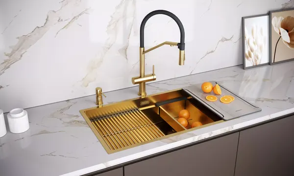 Изображение товара Смеситель Paulmark Zender Ze213155-BG (брашированное золото)