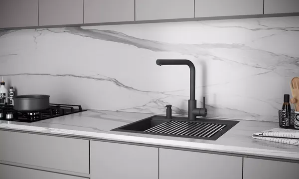 Изображение товара Смеситель Paulmark Twin Tw213622-BLM (черный металлик)