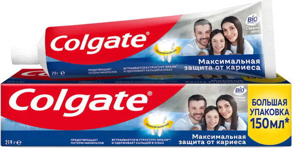 Зубная паста Colgate Максимальная защита от кариеса. Свежая мята (150мл) — фото 6