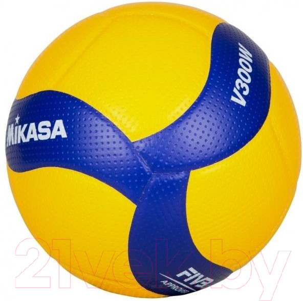 Изображение товара Мяч волейбольный Mikasa V300W (размер 5, желтый/синий)