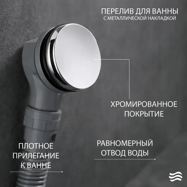 Изображение товара Ванна чугунная Универсал Эталон-У 170х70 (1 сорт, с ножками и сифоном 21Y31000)