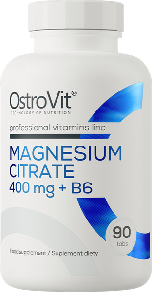 Изображение товара Витаминно-минеральный комплекс OstroVit Magnesium Citrate 400mg + B6 (90 таблеток)
