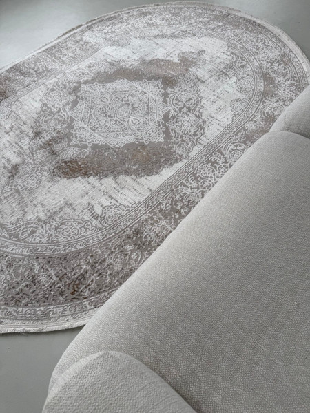 Изображение товара Коврик LAXMI Proxima 4902 овал (0.8x1.5, Grey/Ivory)